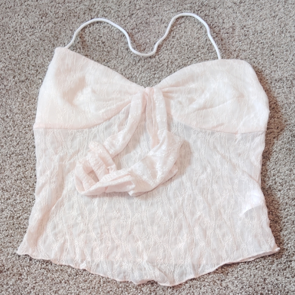 Elegant Pink Lace Camisole Top